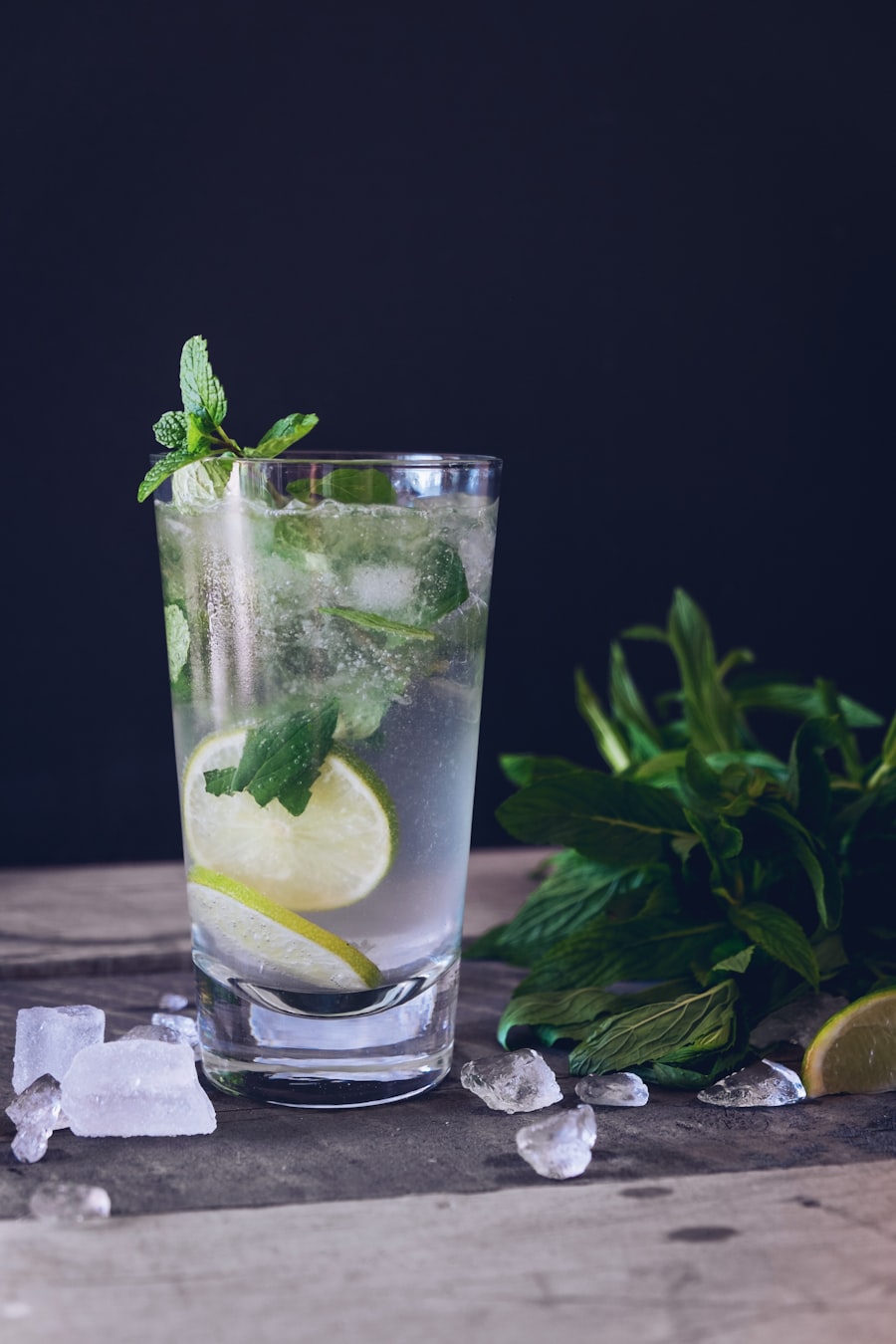 Fresh mojito with mint and lime